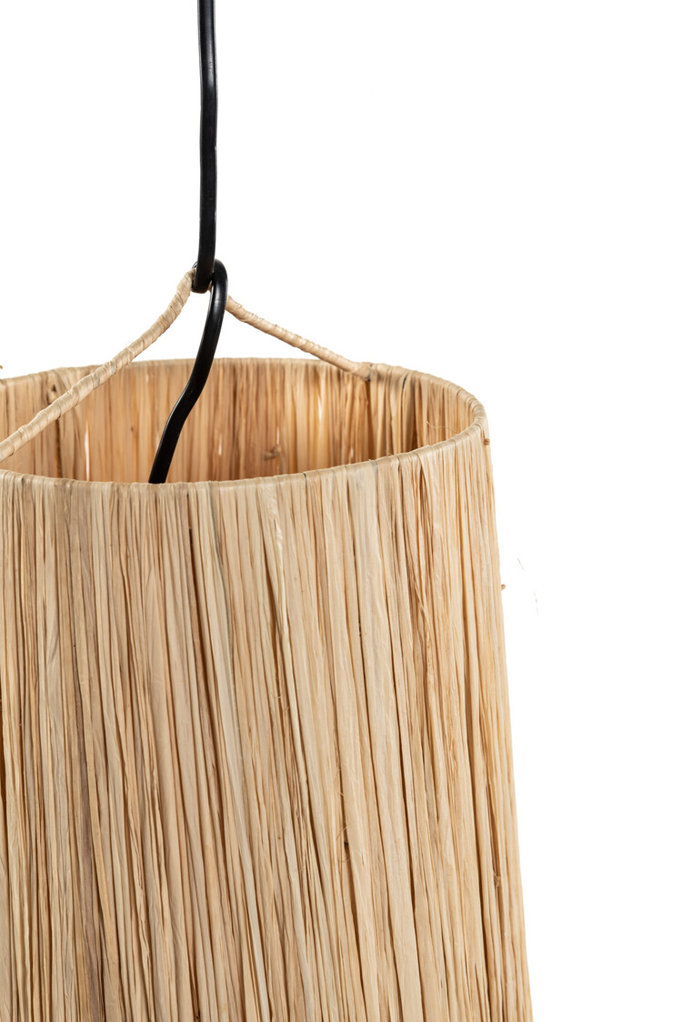 Couleur Locale Hanging light raphia 'cylinder'