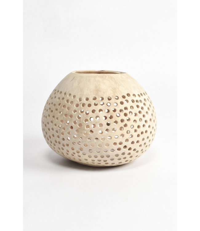 White coconut tea light holder