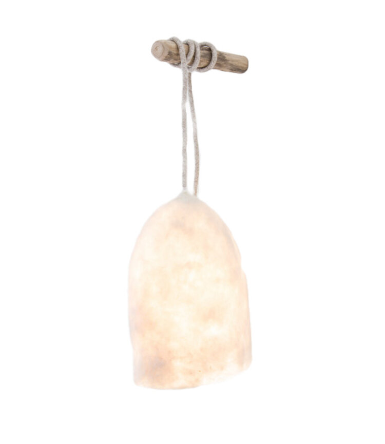 Felted hanging lamp