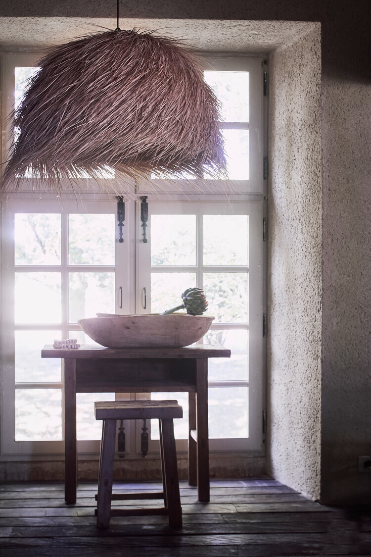 Rock The Kasbah Hanglamp demi-boule palm - naturel