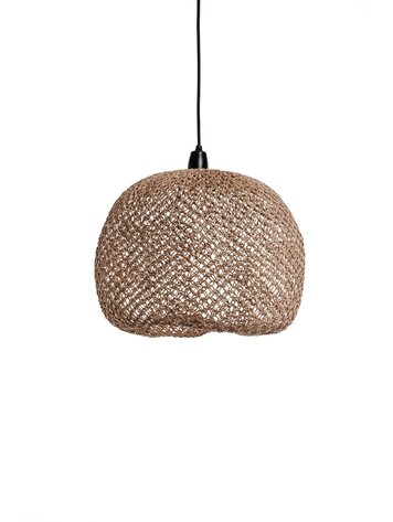 Caravane Balbi banana-fibre hanging ceiling light 'boule' - natural