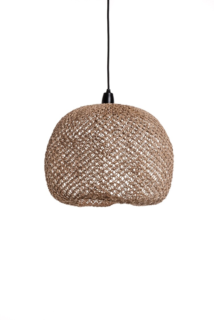 Caravane Balbi banana-fibre hanging ceiling light 'boule' - natural