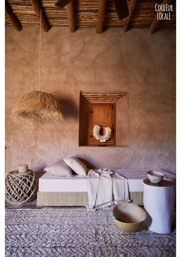 Witte  boomstam palm kruk