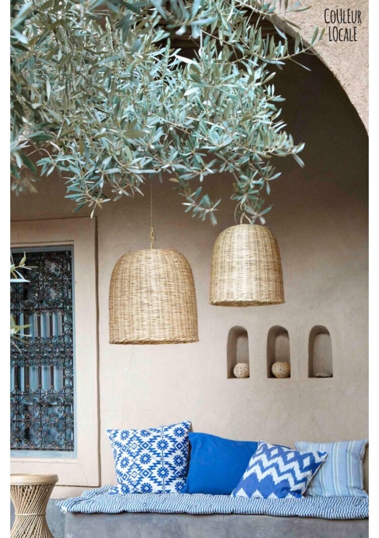 Couleur Locale Bamboo hanging lamp 'tulip'