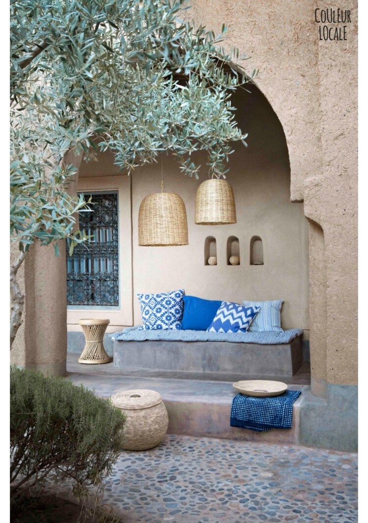 Couleur Locale Bamboe hanglamp 'tulip'