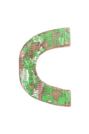 Wooden letter C