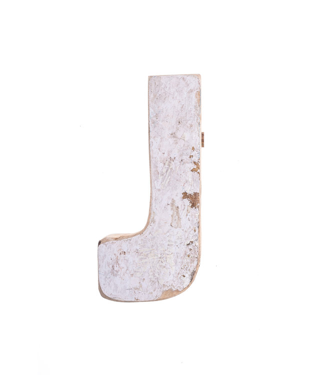 Wooden letter J