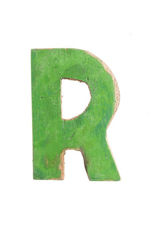 Houten bootletter R