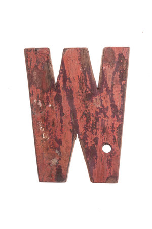 Houten bootletter W