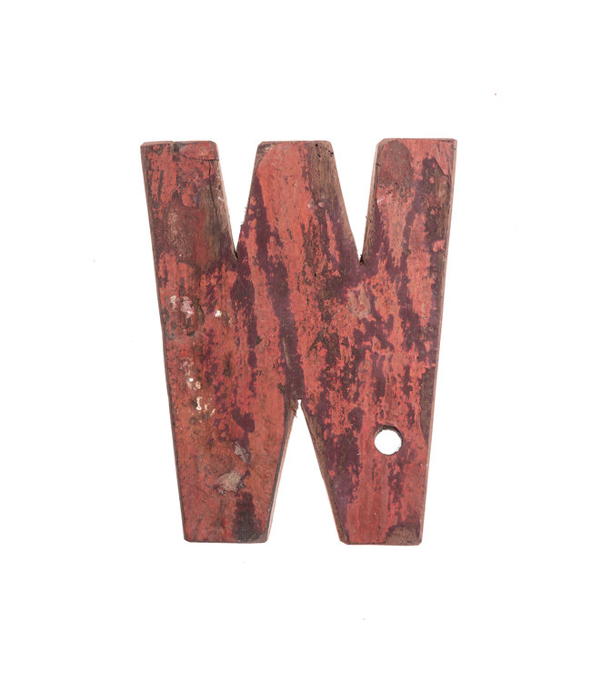 Wooden letter W