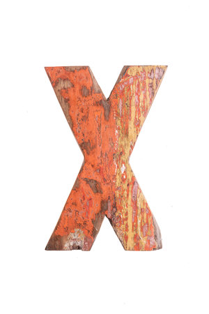 Wooden letter X