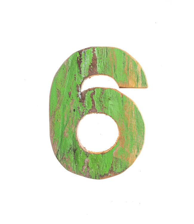 Wooden letter 6