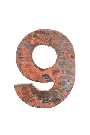 Wooden letter 9