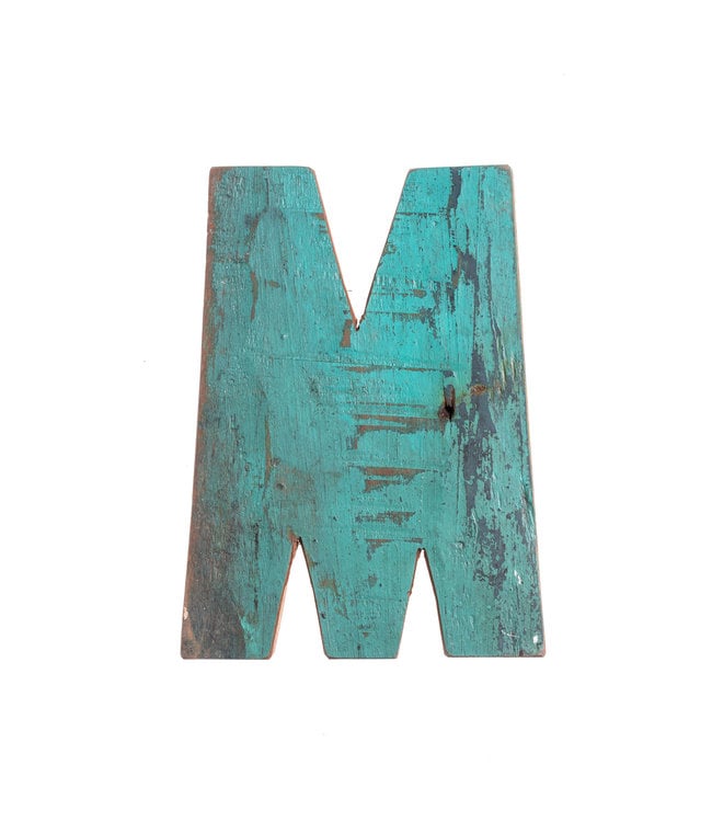 Wooden letter M