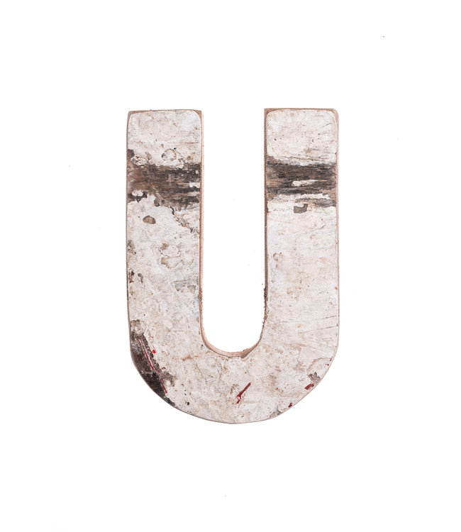 Wooden letter U