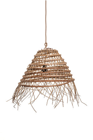 Suspension lamp date palm with frills 'half-moon'