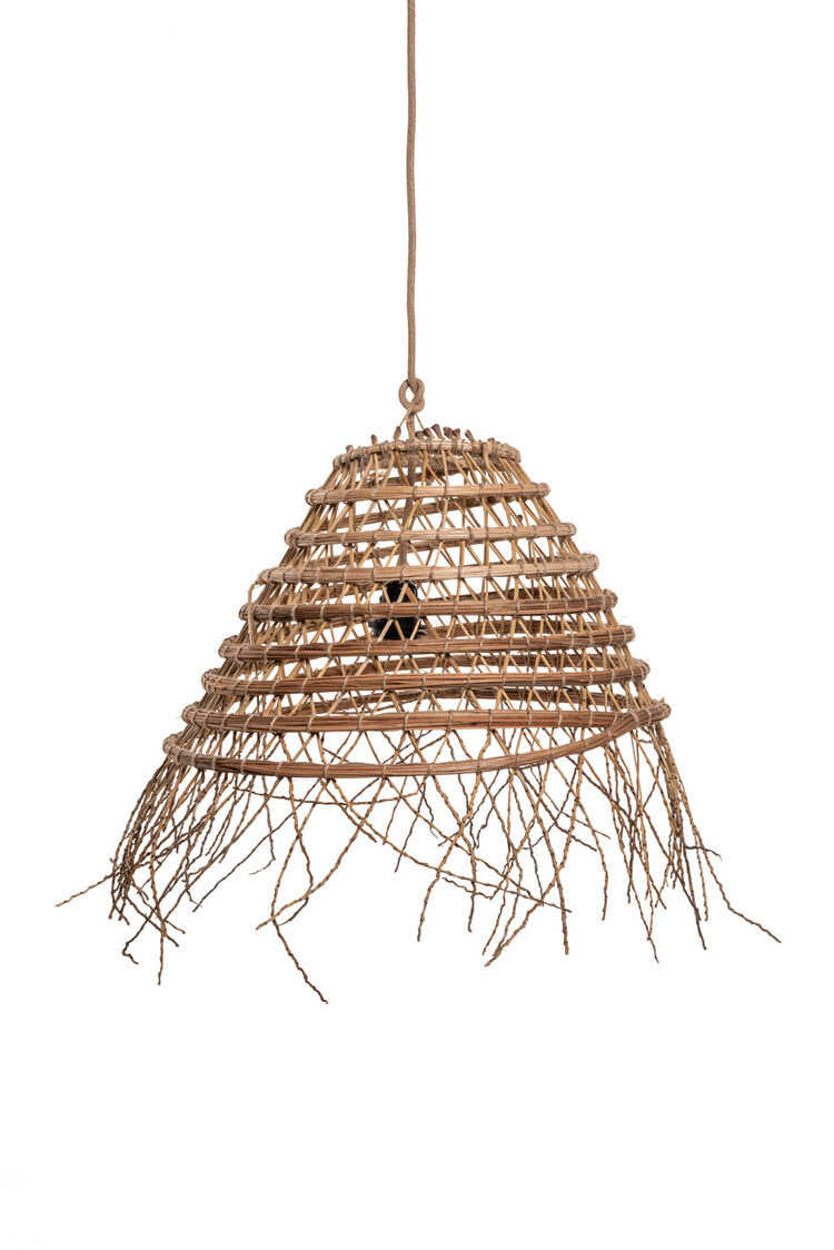 Suspension lamp date palm with frills 'half-moon'