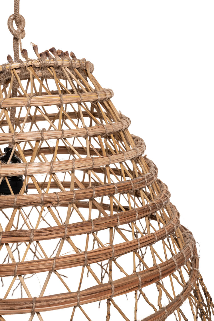 Suspension lamp date palm with frills 'half-moon'