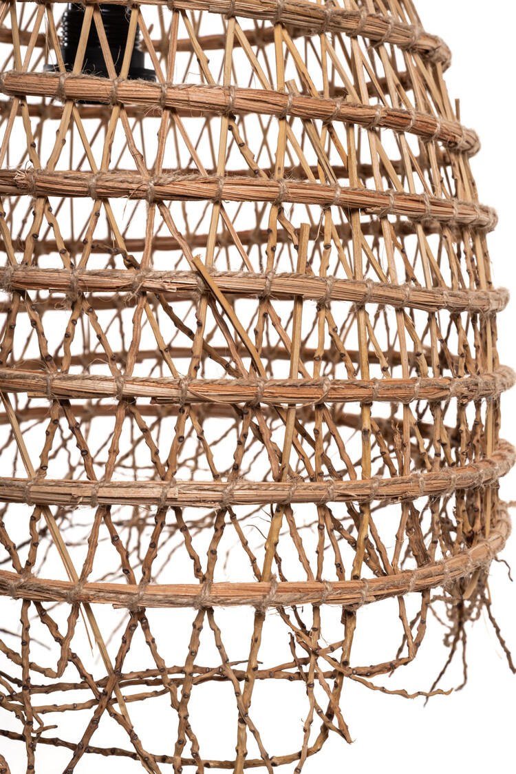 Hanglamp dadelpalm met franjes 'cloche'