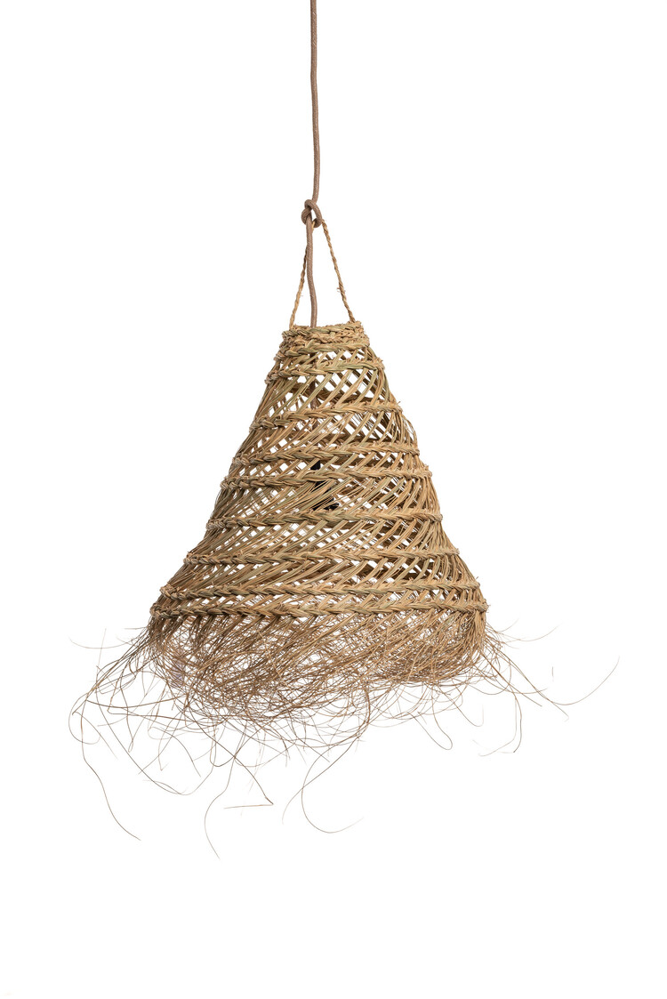 Hanglamp zeegras met franjes