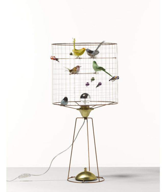 Birdcage table lamp