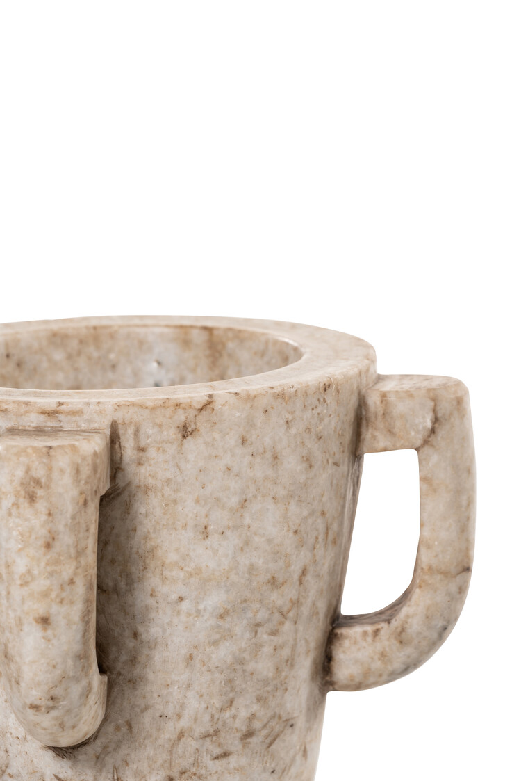 Pair of old Indian medicine mortars - marble