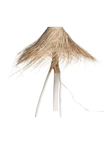 Rock The Kasbah Palm tafellamp 'Tak' - wit/naturel