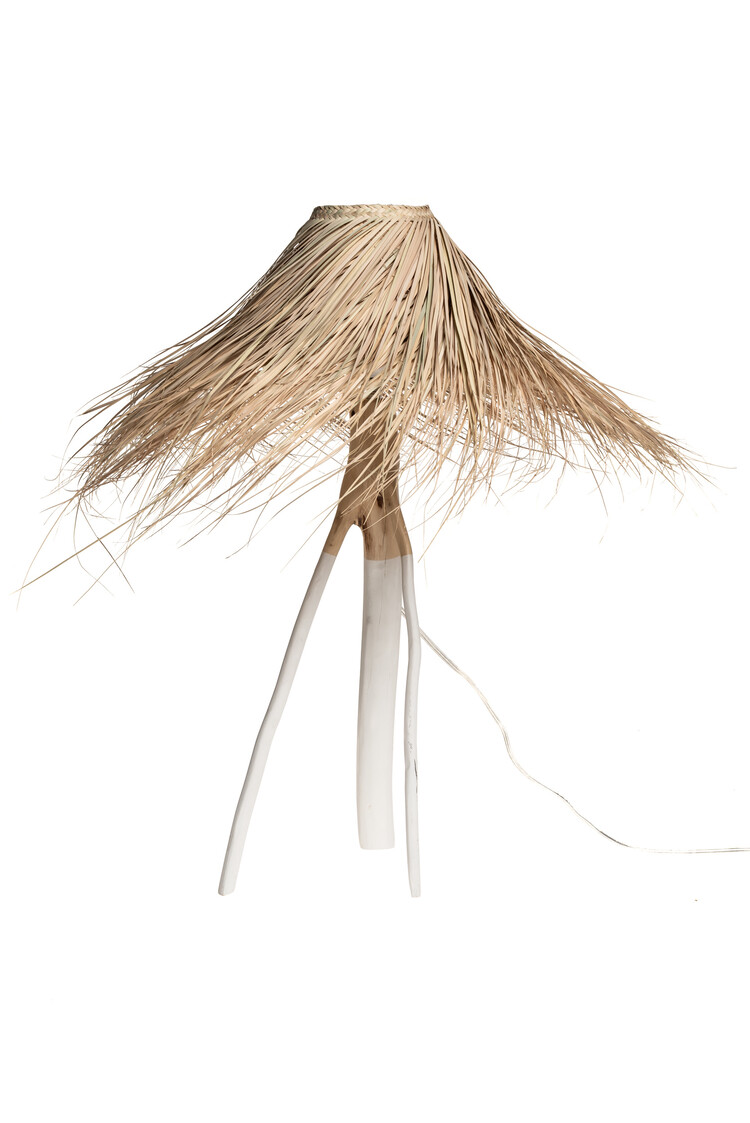 Rock The Kasbah Branche table lamp palm & olive wood - white/natural