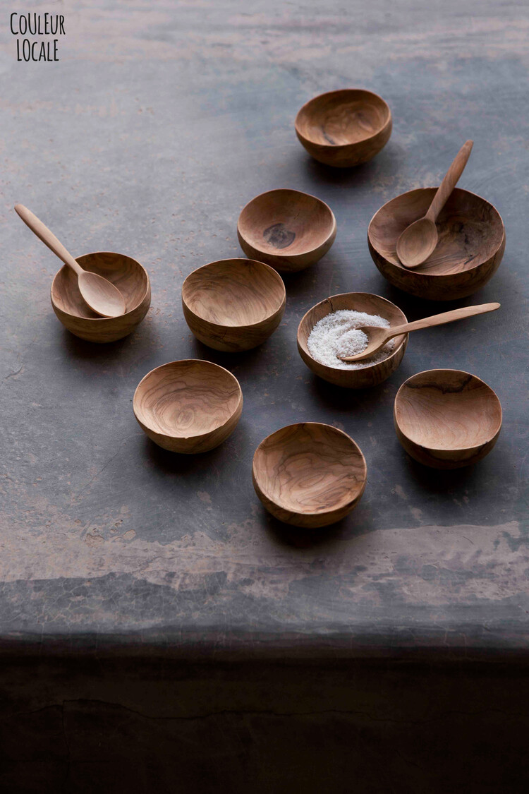Couleur Locale Small salt bowl - olive wood