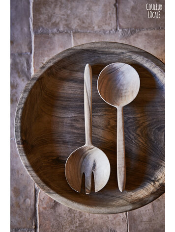 Couleur Locale Salad server - walnut
