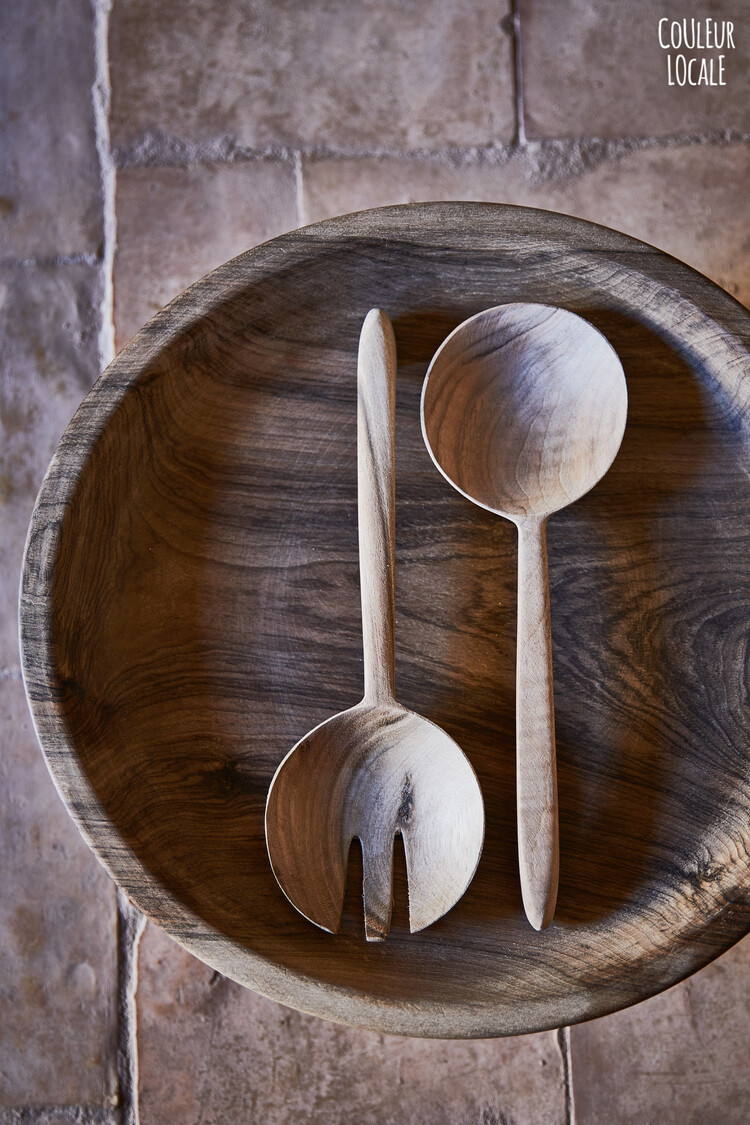 Couleur Locale Salad server - walnut