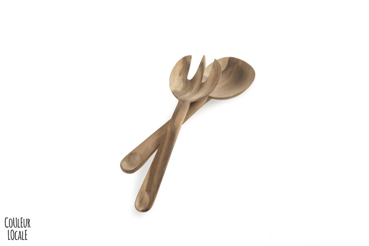 Couleur Locale Salad server - walnut