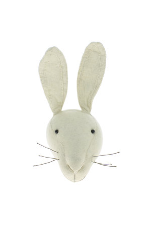 Fiona Walker England Animal head - white rabbit