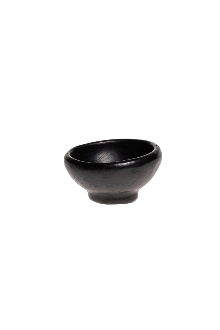Black Pottery Little salt cup