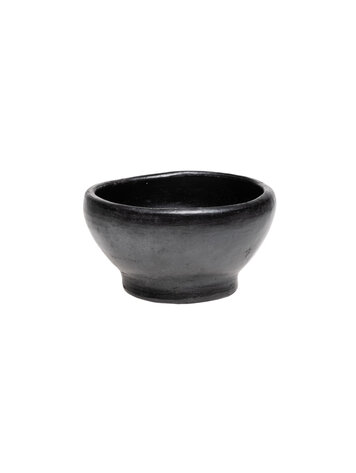 Black Pottery Soepkom met basis