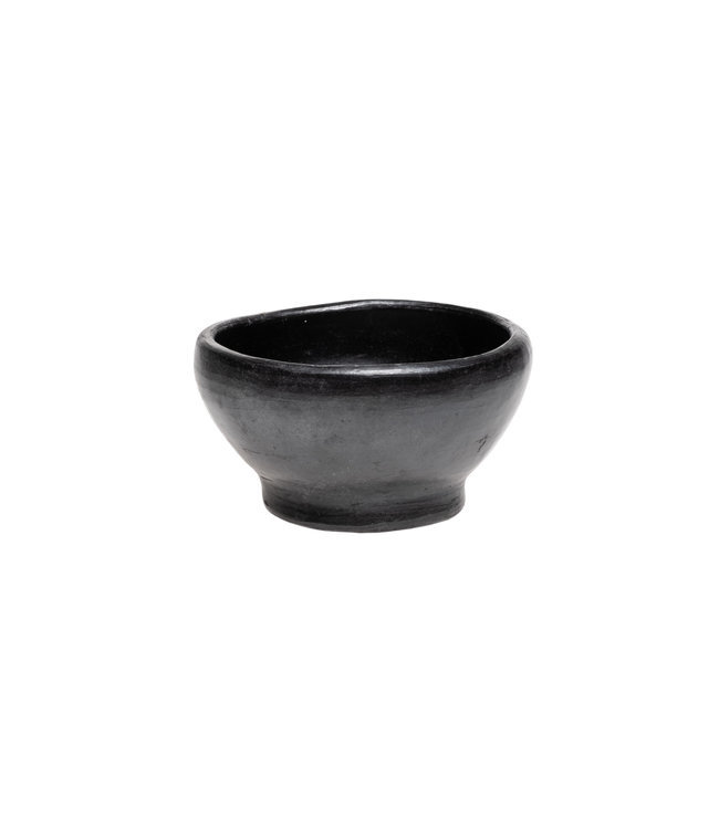 Black Pottery Soepkom met basis