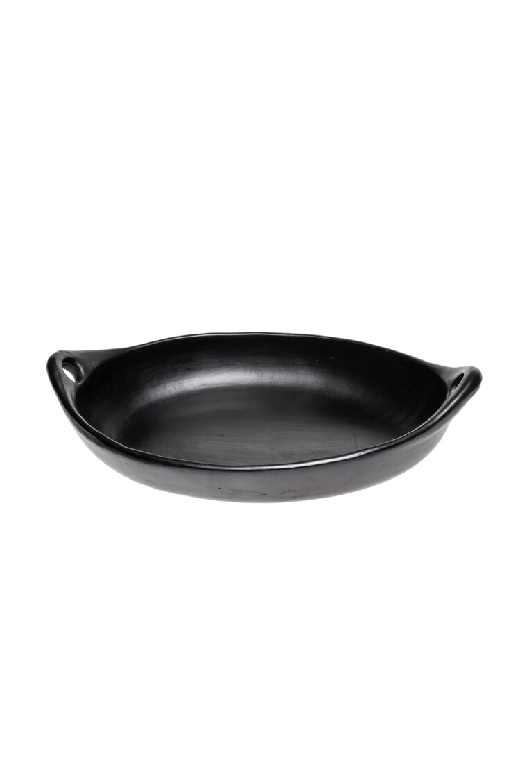 Black Pottery Oval serving dish