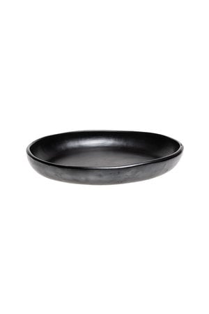 Black Pottery Round dish
