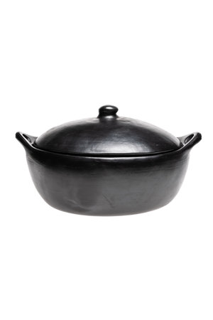 Black Pottery Oval frying pan