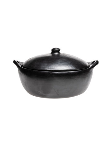 Black Pottery Ovale braadpan met deksel