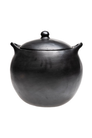 Black Pottery Kookpot met deksel