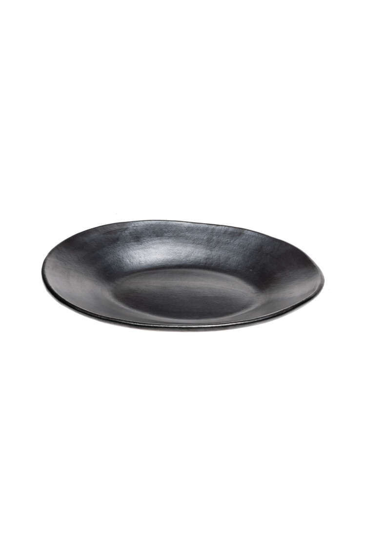 Black Pottery Ondiepe ovale serveerschaal
