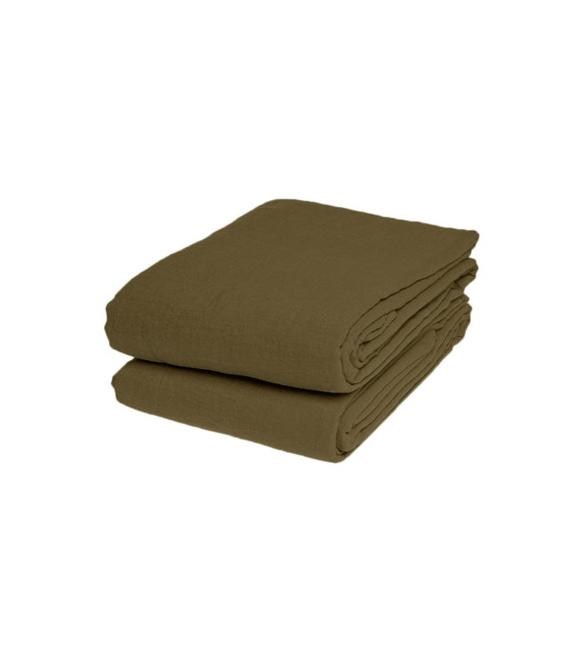 Linge Particulier Flat sheet linen - curry