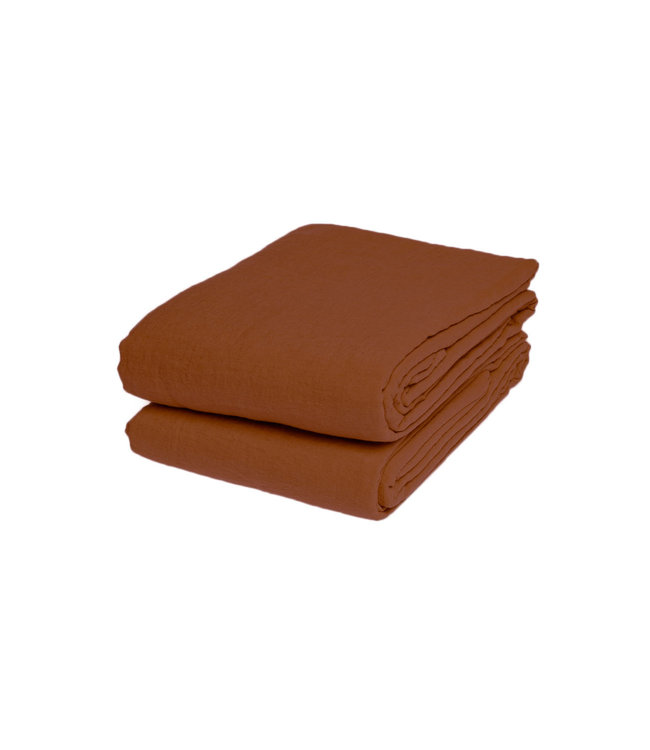 Linge Particulier Flat sheet linen - sienna