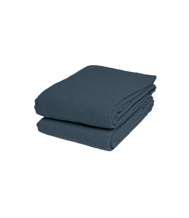 Linge Particulier Laken linnen - duck blue