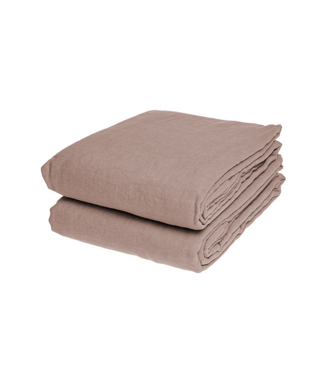 Flat sheet linen - nude