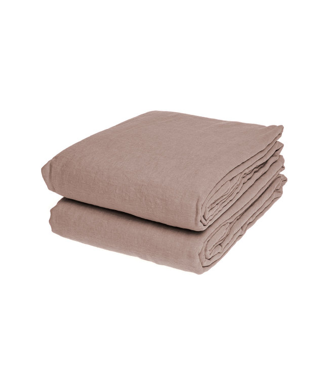 Duvet cover linen - nude