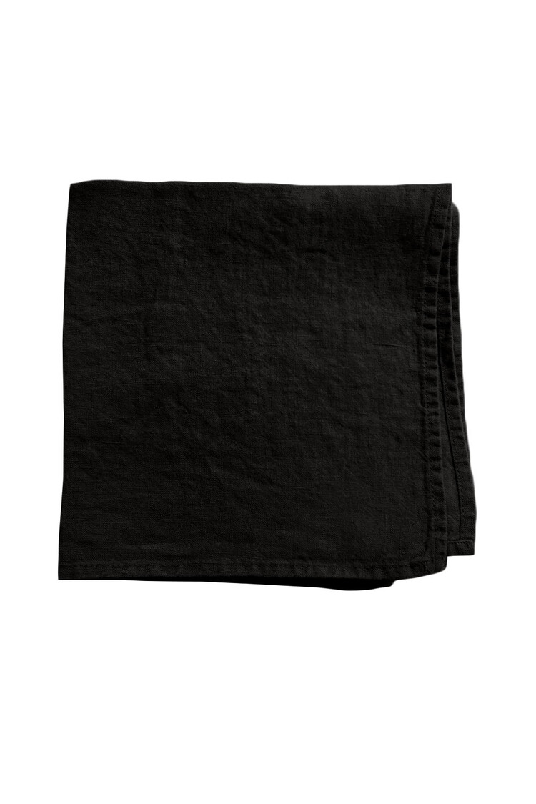 Linge Particulier Servet linnen - black