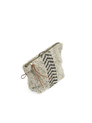 Libeco Jules pouch - black herringbone