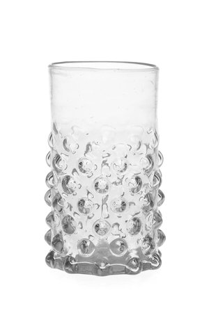 Mondgeblazen glas met bubbels – transparant